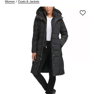 Cole Haan Box Quilt Down Puffer Coat